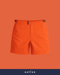 Short de praia masculino RAUTER LARANJA MÉDIO em nylon reciclado, caimento médio.