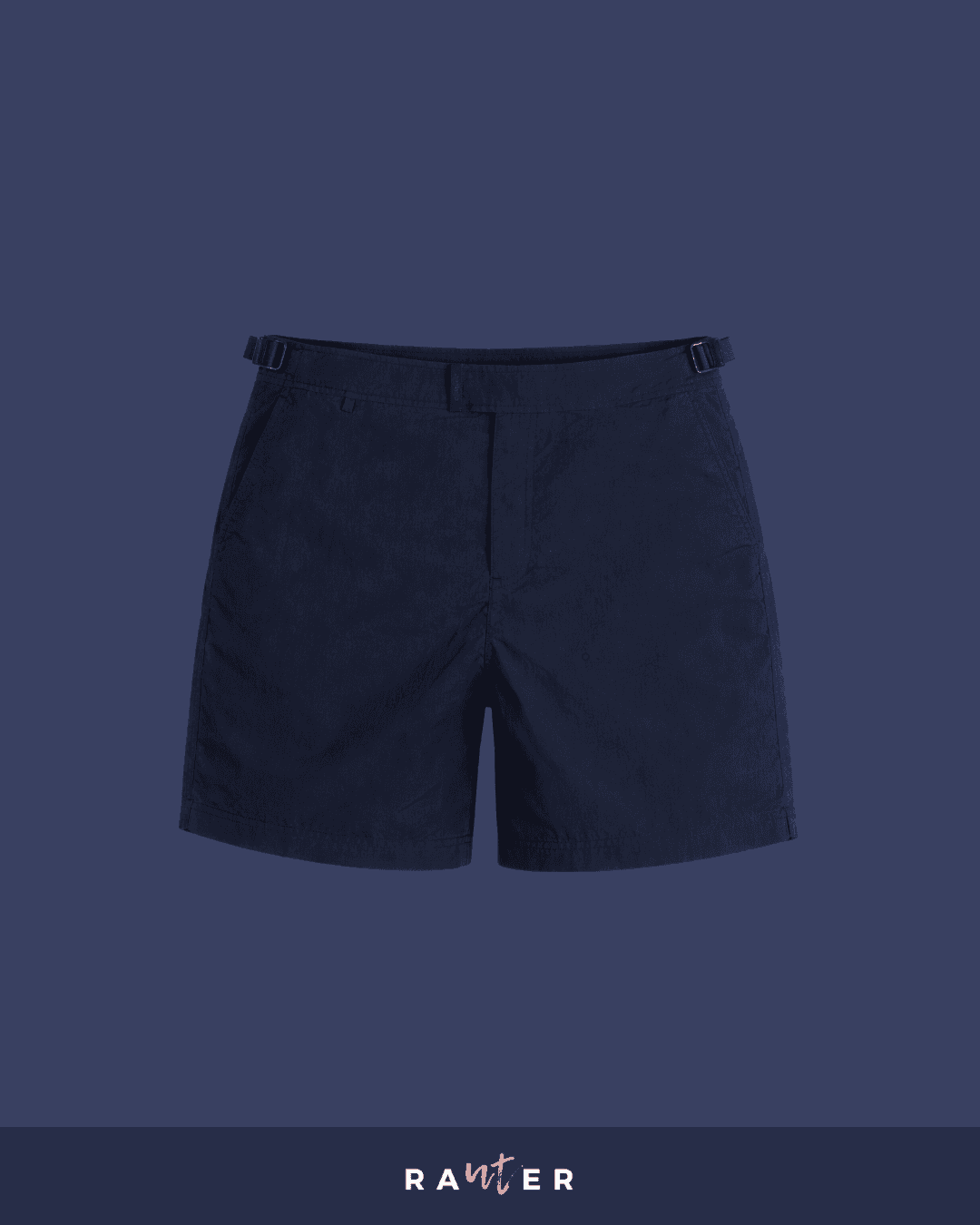 Short de praia masculino RAUTER AZUL MARINHO MÉDIO em nylon reciclado, caimento médio.